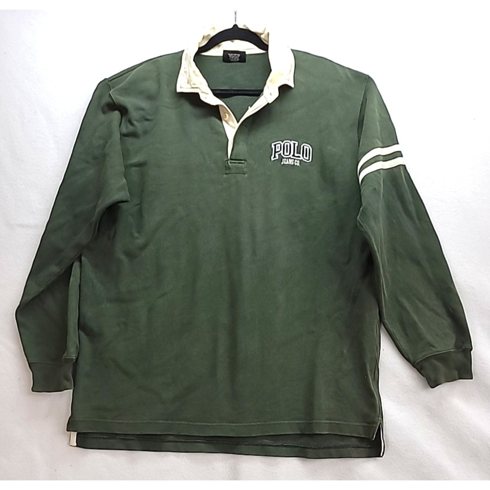 Ralph Lauren Olive Polo with Cream Accents